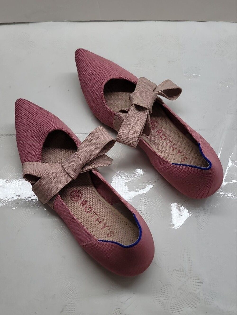Rothy's The Rosebud Pointed Toe Bow Maryjanes Size 9.5 - Picture 4 of 11